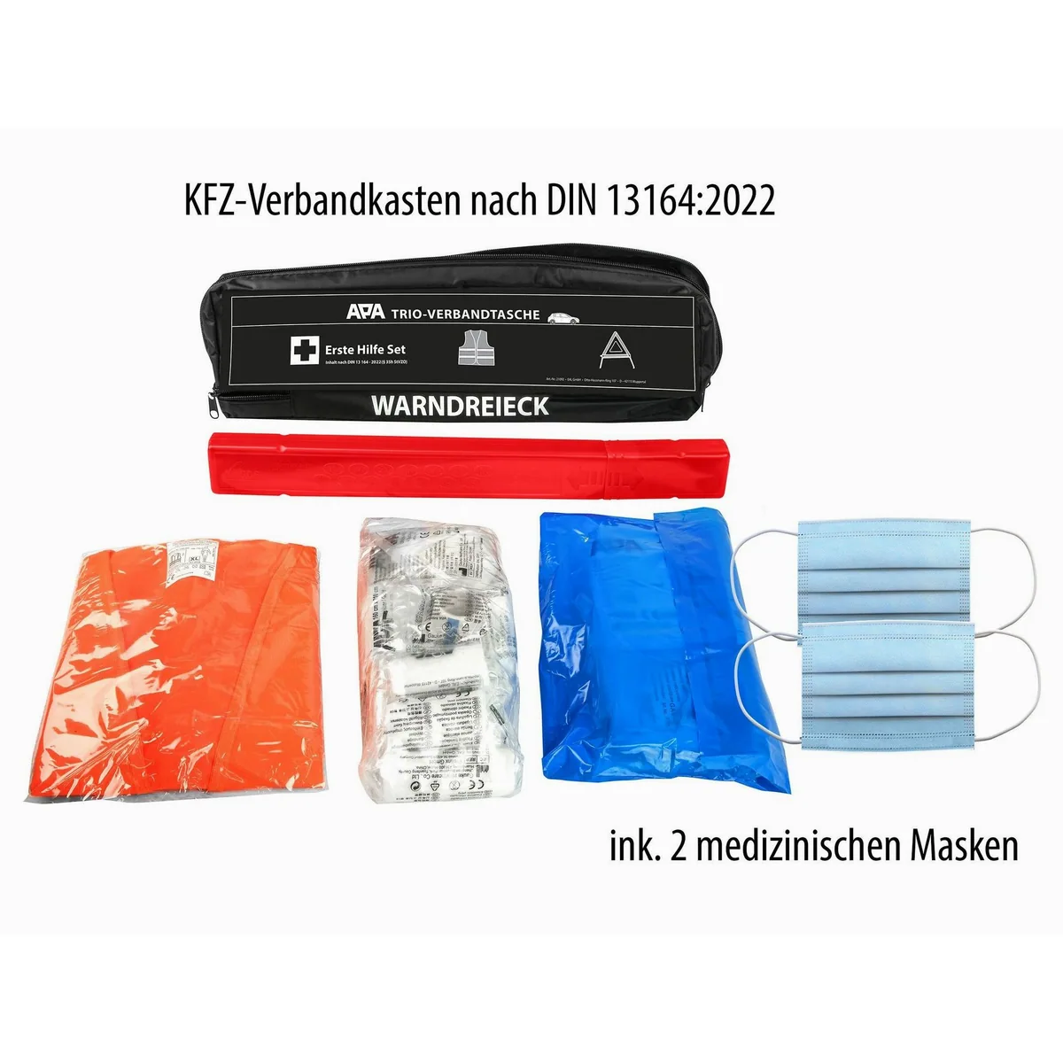 APA KFZ-Verbandtasche TRIO, umfassende Sicherheitsausstattung für das Fahrzeug 2