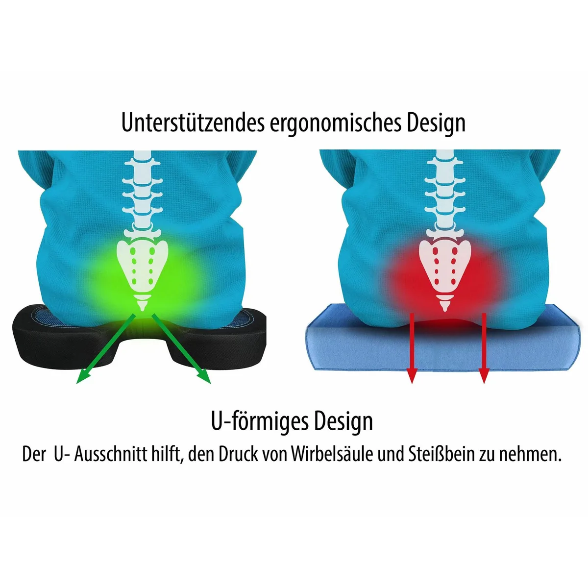 APA Gelkissen Sitzkissen, druckentlastend, ergonomisch, kühlend 5