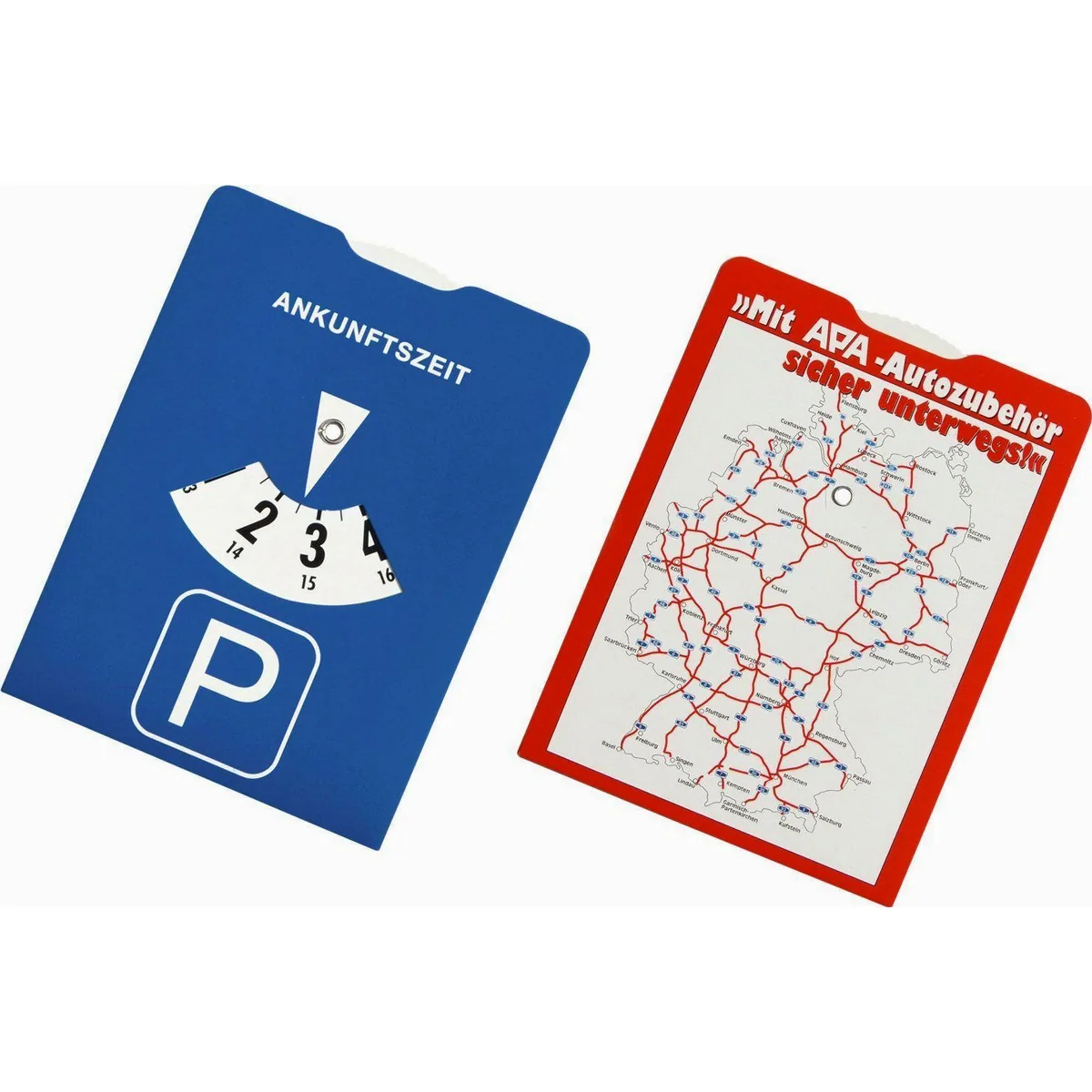APA Parkscheibe blau, praktische Zeit-Einstellung, Deutschlandkarte auf Rückseite 3