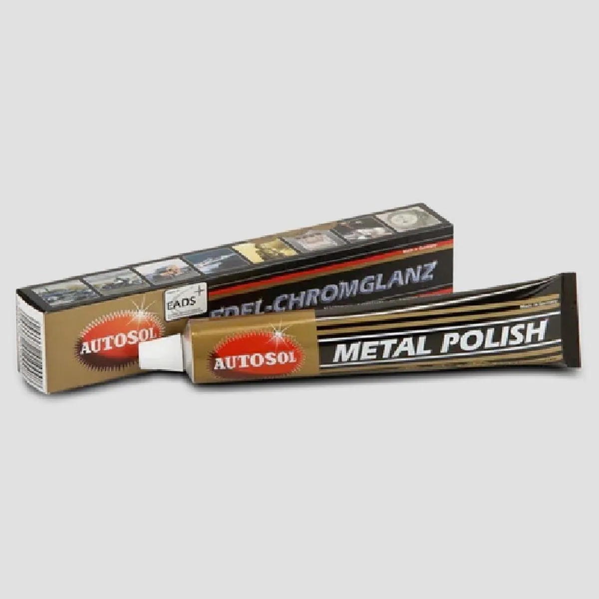 Autosol Edel Chromglanz, hochwirksame Metallpolitur für brillanten Hochglanz — Reinigung, Schutz, Pflege