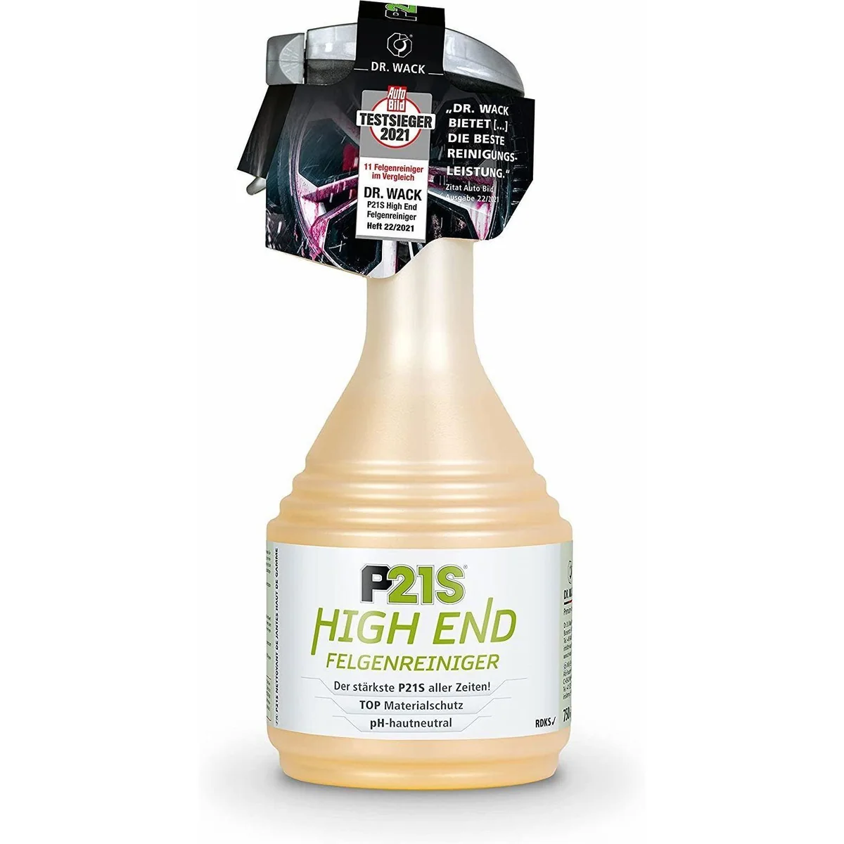 Dr. Wack P21S High End Felgenreiniger 750 ml, starke Reinigungsleistung, sicher für alle Materialien, Gel-Formel