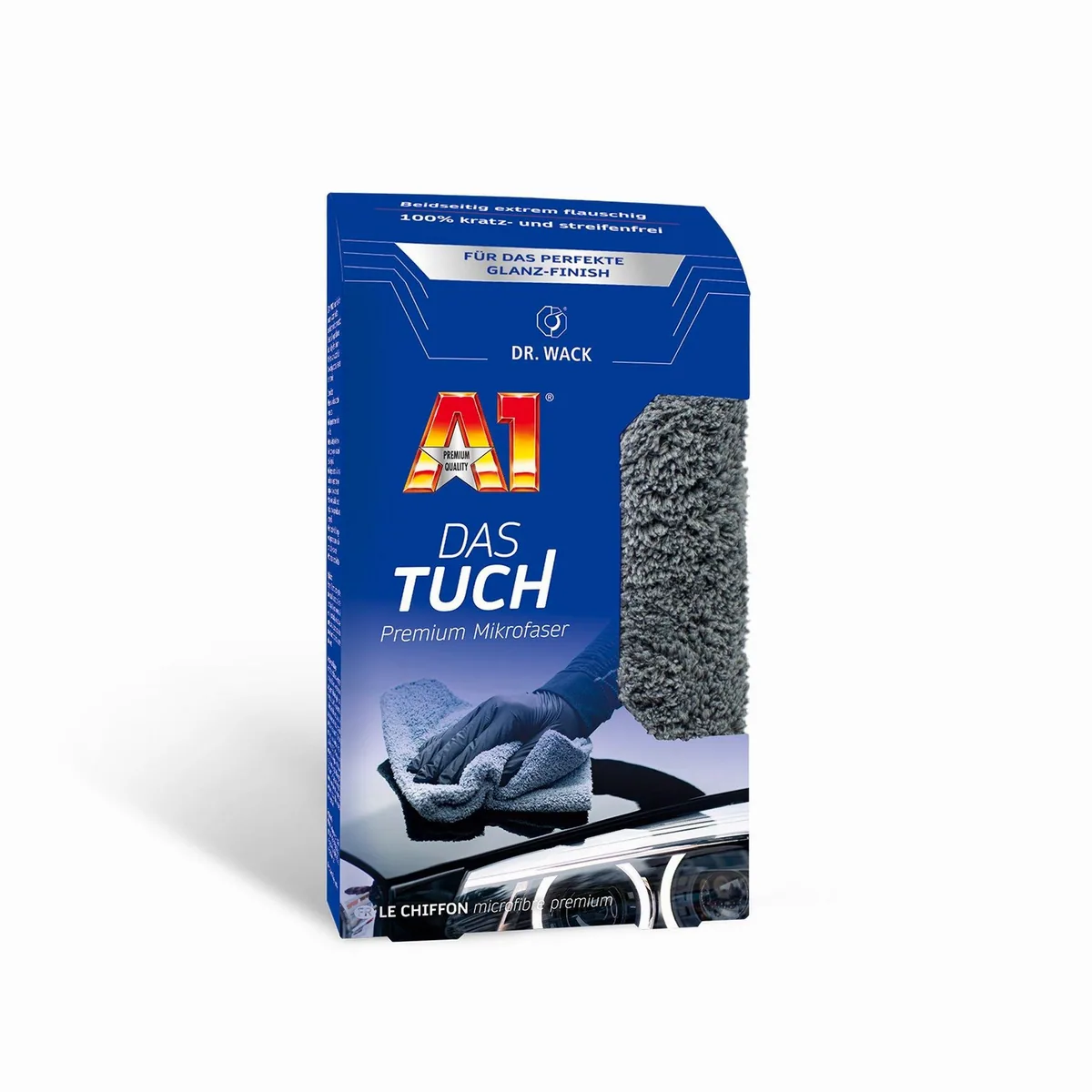 Dr. Wack A1 Premium Mikrofaser Tuch, kratzfreies Auspolieren, hohe Aufnahmefähigkeit