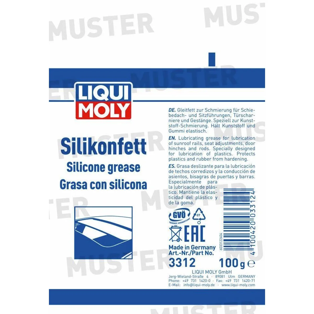 LIQUI MOLY Silikonfett transparent 100 g, hohe Schmiersicherheit, temperaturstabil, vielseitig einsetzbar 2